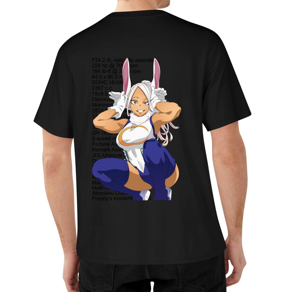 Bunny Hero Black Printed Tee