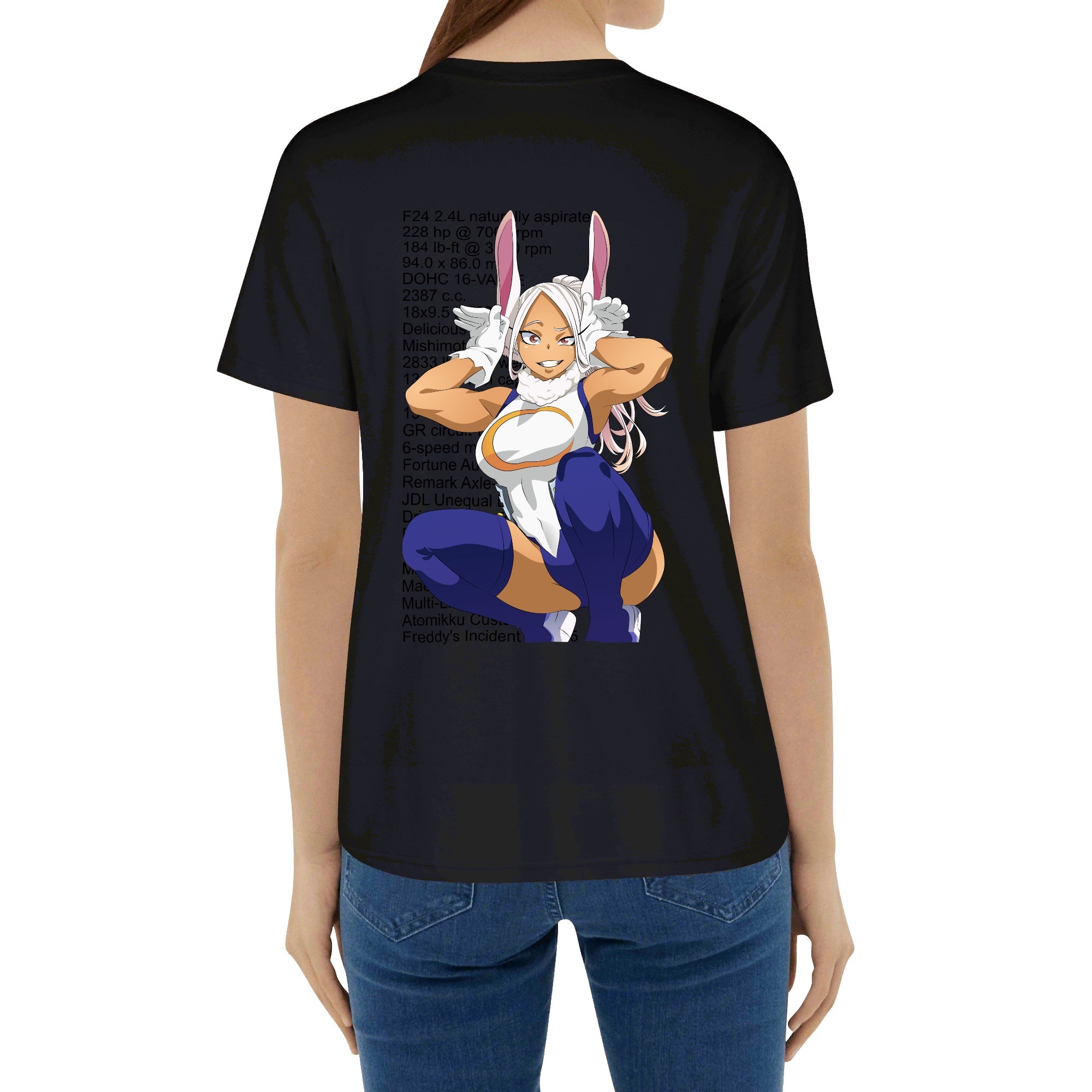 Bunny Hero Black Printed Tee - Image 6