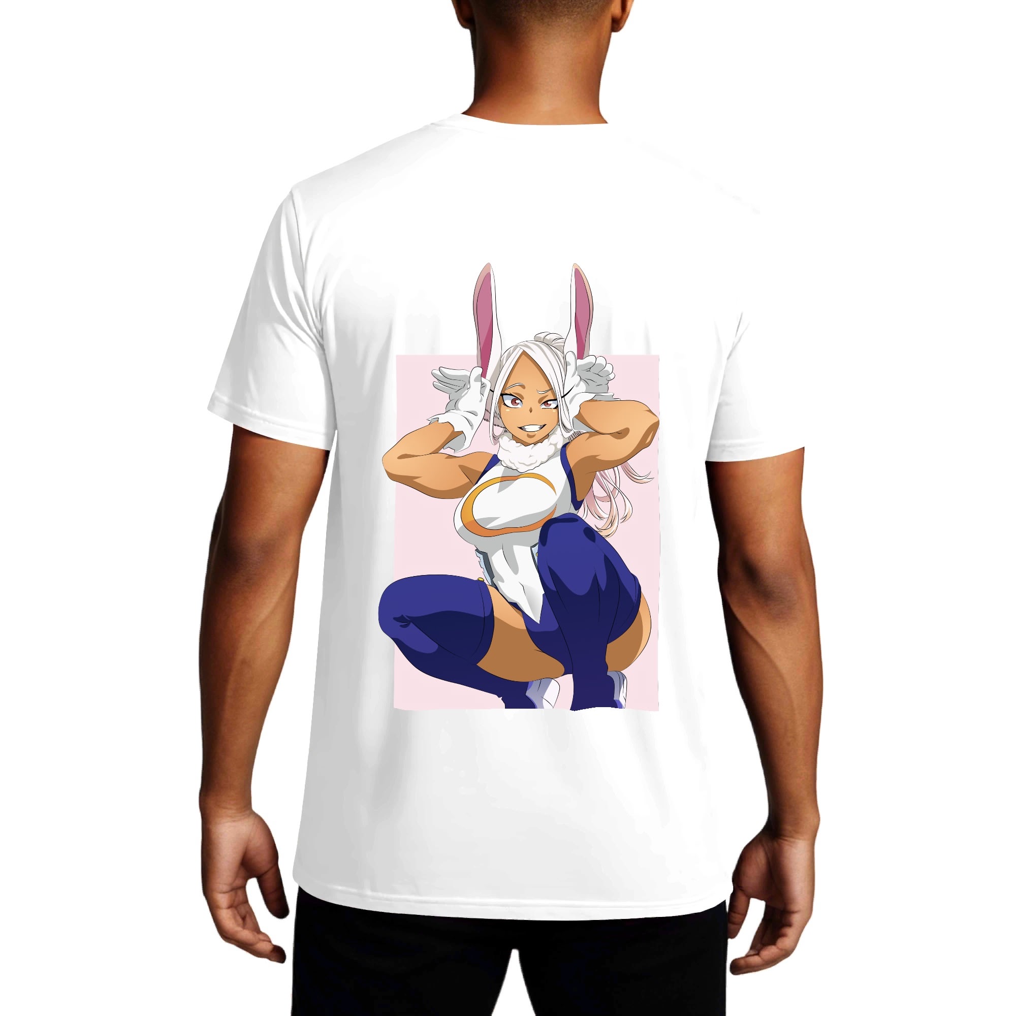 Bunny Hero Pink Printed Tee - Image 4